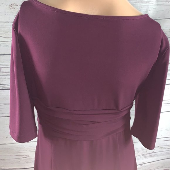 Like New ANN TAYLOR Plum Dress - Picture 5 of 6